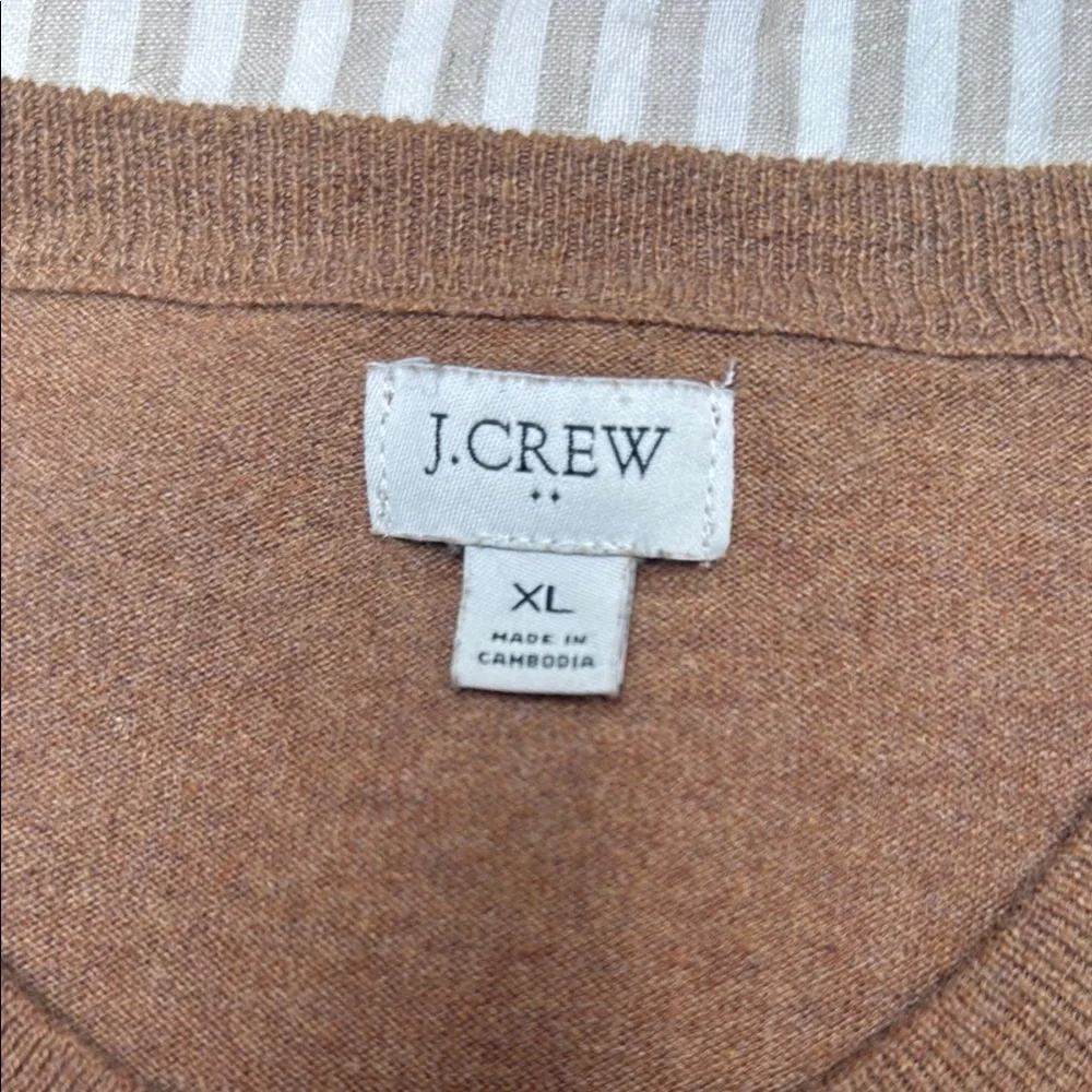 J. Crew Women's Tan Button-Up Cardigan - Picture 2 of 5